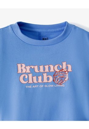 Camiseta Regular Algodón Azul Niña Azul