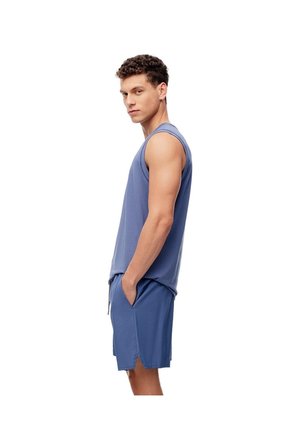 Pantaloneta Deportiva Secado Rápido Azul Para Hombre Azul