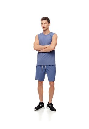 Pantaloneta Deportiva Secado Rápido Azul Para Hombre Azul