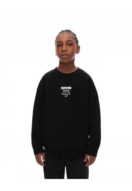 Buzo Regular Negro Estampado Niño Negro