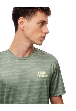Camiseta Deportiva Control Humedad Verde Hombre Verde