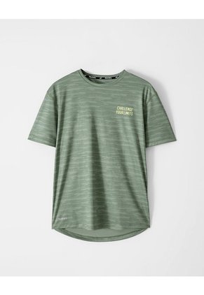 Camiseta Deportiva Control Humedad Verde Hombre Verde
