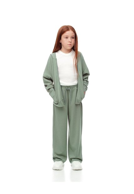 Pantalón Tiro Medio Holgado Verde Niña Verde