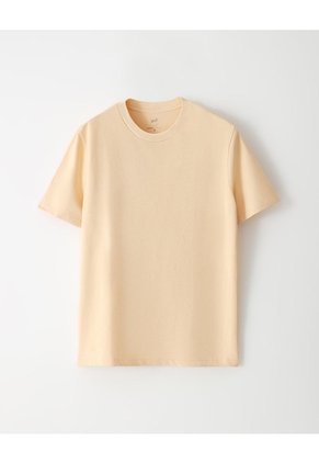 Camiseta Oversize Algodón Amarilla Hombre Amarillo