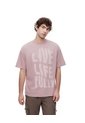 Camiseta Regular Algodón Palo Rosa Estampada Hombre Rosa Claro de Gef