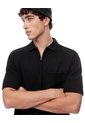Polo Regular Algodón Negra Hombre Negro de Gef