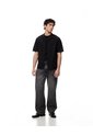 Camisa Manga Corta Regular Algodón Negra Hombre Negro de Gef