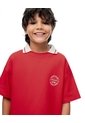 Camiseta Regular Manga Corta Roja Niño Rojo de Gef
