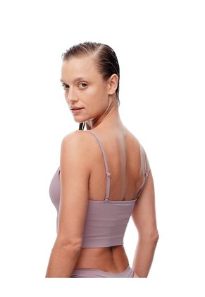 Crop Top Slim Seamless Morada Mujer Purpura