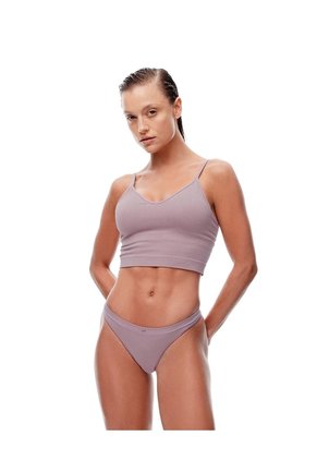 Crop Top Slim Seamless Morada Mujer Purpura
