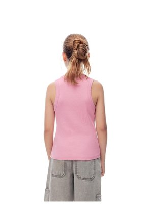 Camiseta Esqueleto Slim Rib Algodón Rosa Niña Rosa