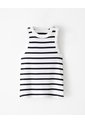 Camiseta Esqueleto Slim Rib Algodón Rayas Niña Blanco de Gef