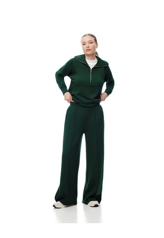 Pantalón Tiro Alto Verde Mujer Verde Gef