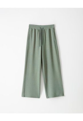 Pantalón Tiro Medio Holgado Verde Niña Verde