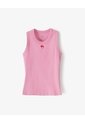 Camiseta Esqueleto Slim Rib Algodón Rosa Niña Rosa de Gef