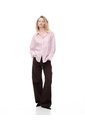 Camisa Manga Larga Regular Rayas Mujer Rosa de Gef