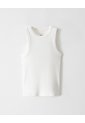 Camiseta Esqueleto Slim Rib Algodón Blanca Niña Blanco de Gef