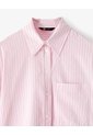 Camisa Manga Larga Regular Rayas Mujer Rosa de Gef