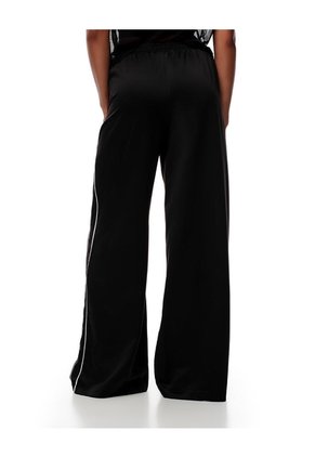 Pantalón Wide Leg Tiro Alto Negro Mujer Negro