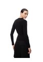 Camibuzo Tipo Polo Slim Tejido De Punto Negro Mujer Negro de Gef