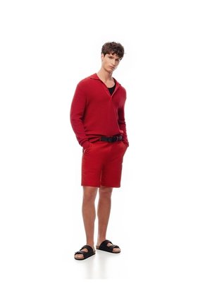 Bermuda Regular Drill Algodón Roja Hombre Rojo