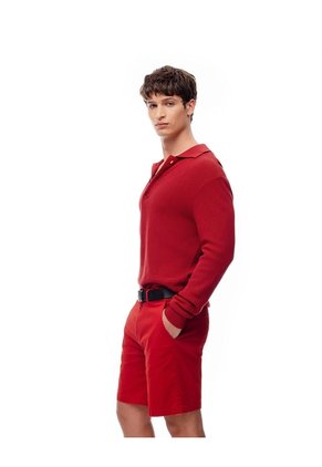 Bermuda Regular Drill Algodón Roja Hombre Rojo