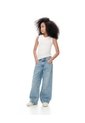 Camiseta Esqueleto Slim Rib Algodón Blanca Niña Blanco de Gef