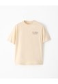 Camiseta Regular Algodón Amarilla Estampada Hombre Amarillo de Gef