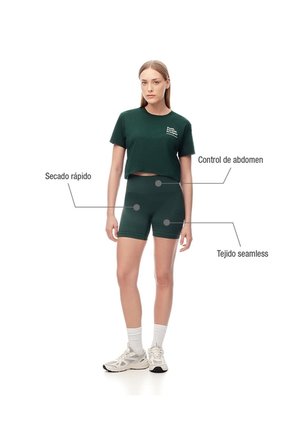 Biker Deportivo Seamless Verde Mujer Verde