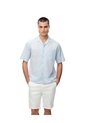 Camisa Manga Corta Regular Algodón Azul Hombre Azul de Gef