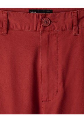 Bermuda Regular Drill Algodón Roja Hombre Rojo