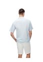 Camisa Manga Corta Regular Algodón Azul Hombre Azul de Gef