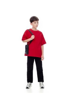 Camiseta Regular Algodón Roja Niño Rojo