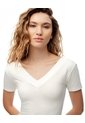 Camiseta Regular Uso 2 En 1 Blanca Mujer Blanco de Gef