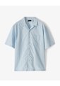 Camisa Manga Corta Regular Algodón Azul Hombre Azul de Gef