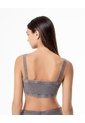 Top Soporte Medio Rib Gris Mujer Gris de Gef