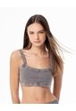 Top Soporte Medio Rib Gris Mujer Gris de Gef