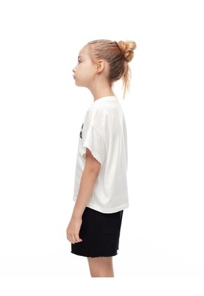 Short Tiro Medio Denim Negro Niña Azul