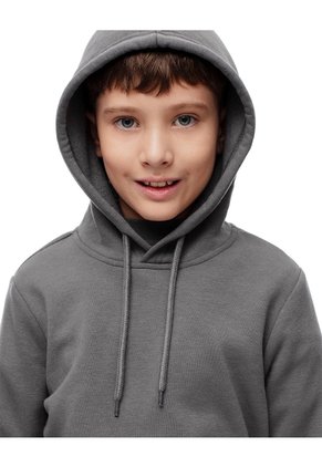 Buzo Tipo Hoddie Gris Niño Gris