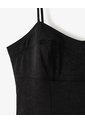 Vestido Midi Satinado Negro Mujer Negro de Gef
