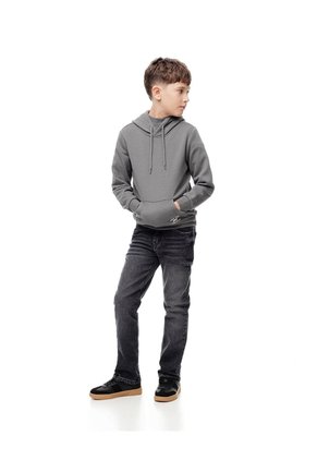 Buzo Tipo Hoddie Gris Niño Gris