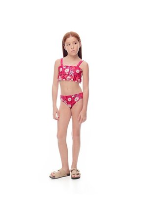 Vestido De Baño 2 Piezas Estampado Niña Rosa