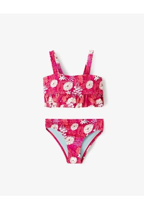Vestido De Baño 2 Piezas Estampado Niña Rosa