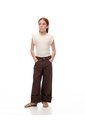 Jean Wide Leg Tiro Medio Café Niña Cafe de Gef