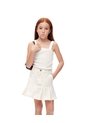 Falda Tiro Medio Denim Blanca Niña Blanco de Gef