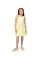 Vestido Corto Bloques Algodón Amarillo Niña Amarillo de Gef