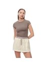 Short De Pijama Rayas Mujer Amarillo de Gef