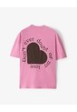 Camiseta Regular Algodón Rosa Estampada Unisex Rosa de Gef