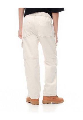 Pantalón Cargo Drill Algodón Habano Niño Marron