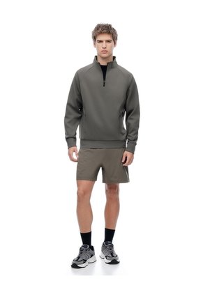 Buzo Relax Tacto Suave Taupe Hombre Marron Claro